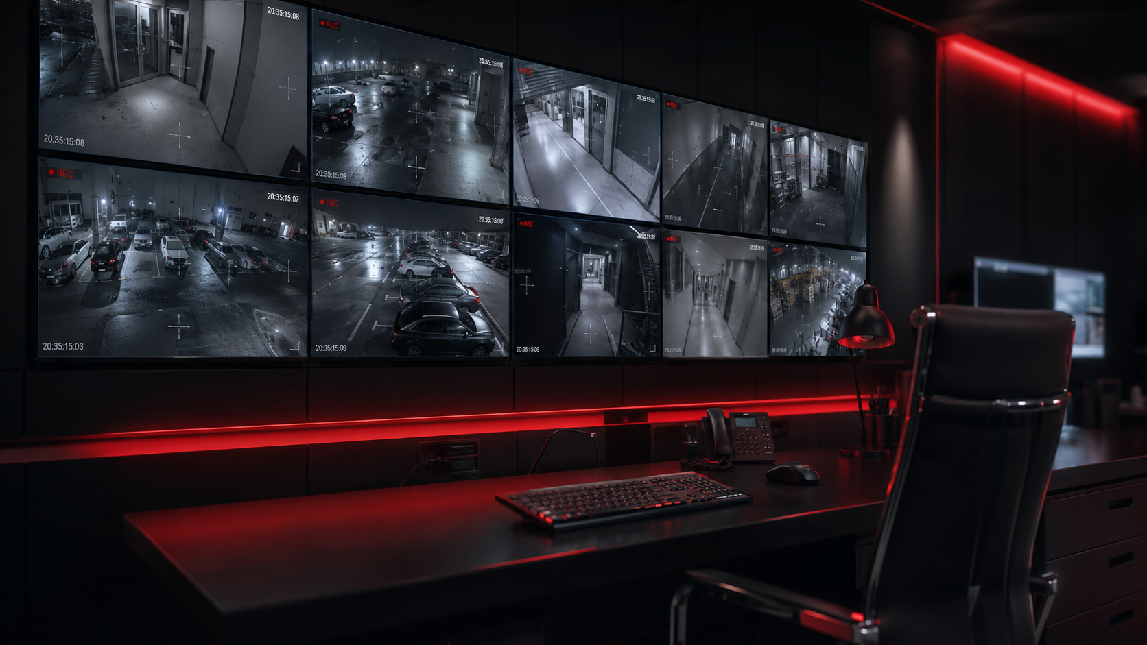 Sistema CFTV de monitoramento da F8 Tecnologia